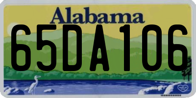 AL license plate 65DA106