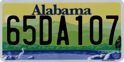 AL license plate 65DA107