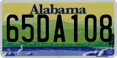 AL license plate 65DA108