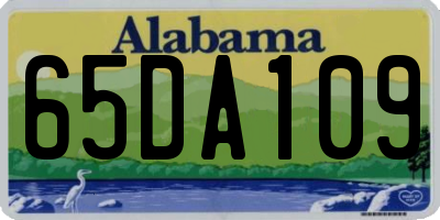 AL license plate 65DA109