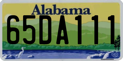 AL license plate 65DA111