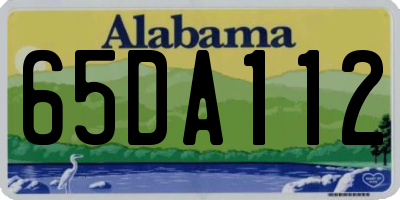 AL license plate 65DA112