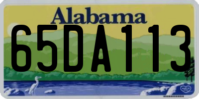 AL license plate 65DA113