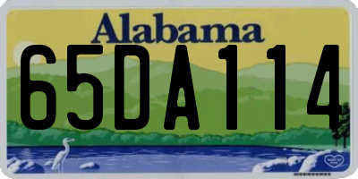 AL license plate 65DA114