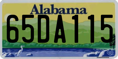 AL license plate 65DA115