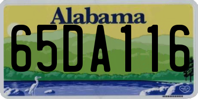 AL license plate 65DA116