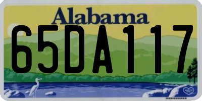 AL license plate 65DA117