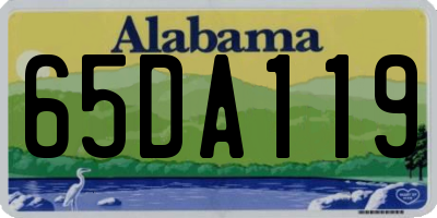 AL license plate 65DA119