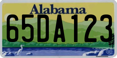 AL license plate 65DA123