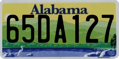 AL license plate 65DA127