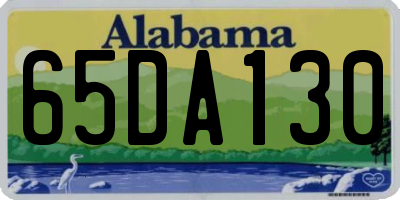 AL license plate 65DA130