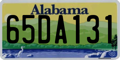 AL license plate 65DA131