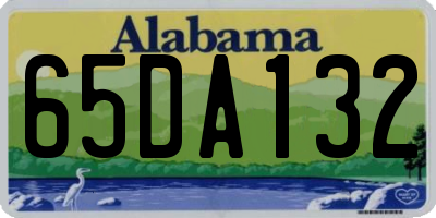 AL license plate 65DA132