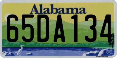AL license plate 65DA134