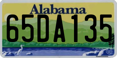 AL license plate 65DA135