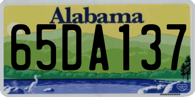AL license plate 65DA137