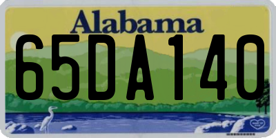 AL license plate 65DA140