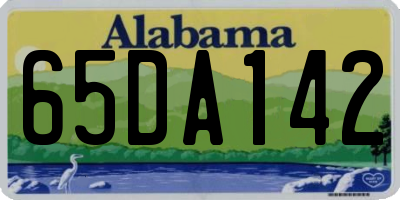 AL license plate 65DA142