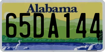 AL license plate 65DA144
