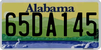 AL license plate 65DA145
