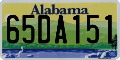 AL license plate 65DA151