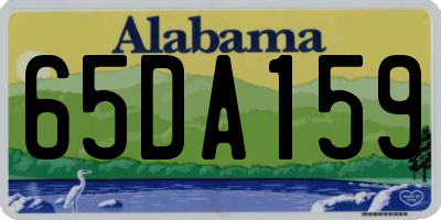 AL license plate 65DA159