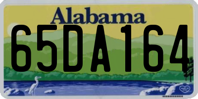 AL license plate 65DA164