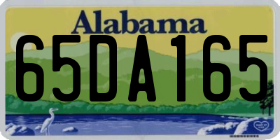 AL license plate 65DA165