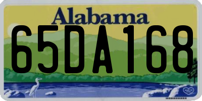 AL license plate 65DA168