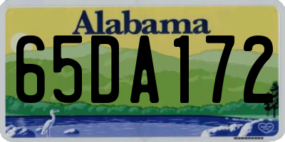 AL license plate 65DA172