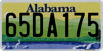 AL license plate 65DA175