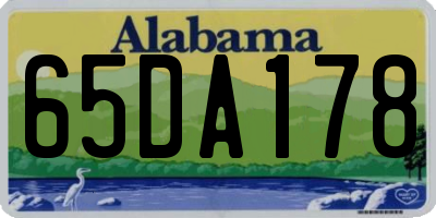 AL license plate 65DA178