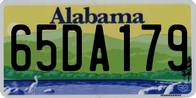 AL license plate 65DA179