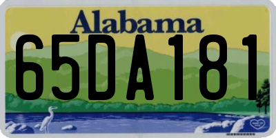AL license plate 65DA181