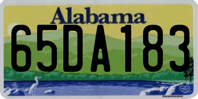 AL license plate 65DA183
