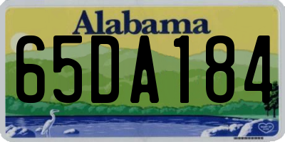 AL license plate 65DA184
