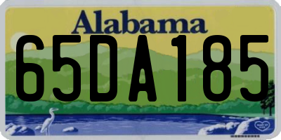 AL license plate 65DA185
