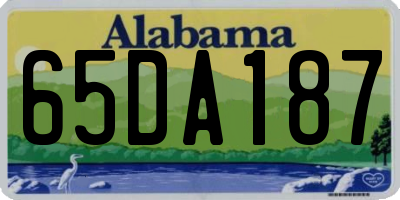 AL license plate 65DA187