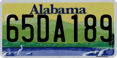 AL license plate 65DA189