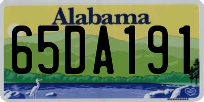 AL license plate 65DA191