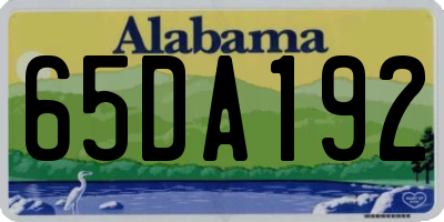 AL license plate 65DA192