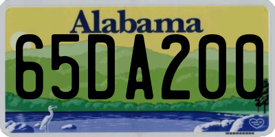 AL license plate 65DA200