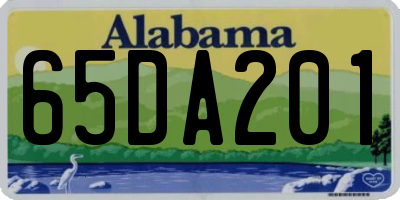 AL license plate 65DA201