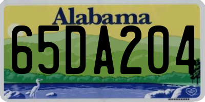AL license plate 65DA204