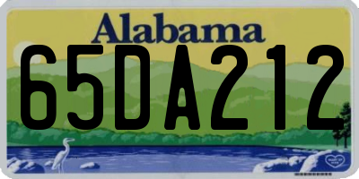AL license plate 65DA212