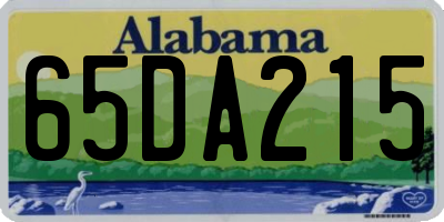 AL license plate 65DA215