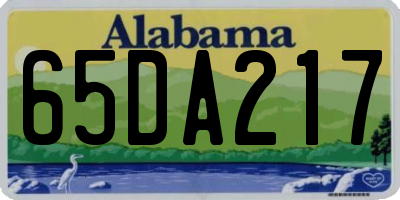 AL license plate 65DA217