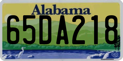 AL license plate 65DA218