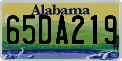 AL license plate 65DA219
