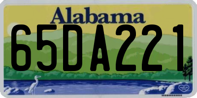 AL license plate 65DA221